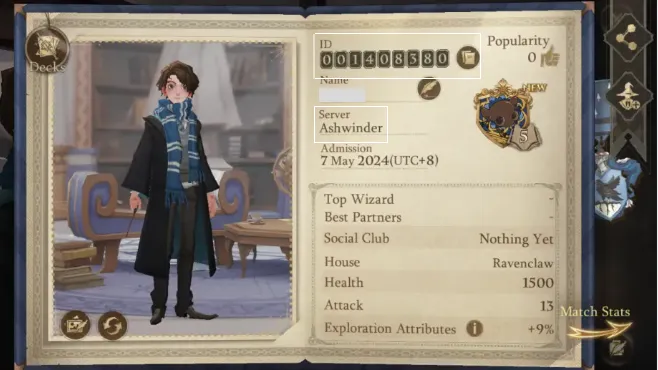 📌 You need to find your Player ID and server in your game profile.