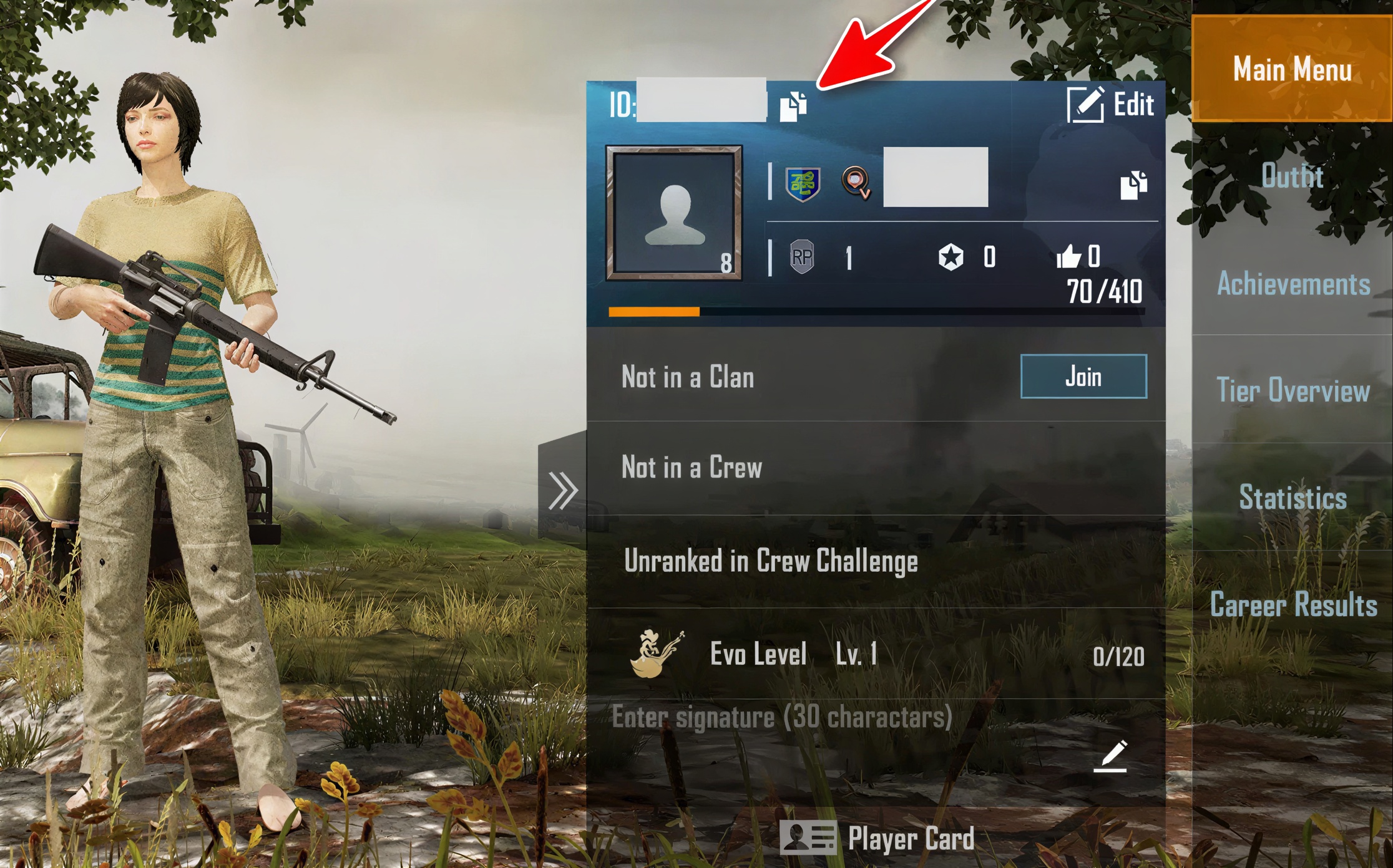 Вам нужно найти Player ID в игре для доставки (не переживайте, это открытые данные)